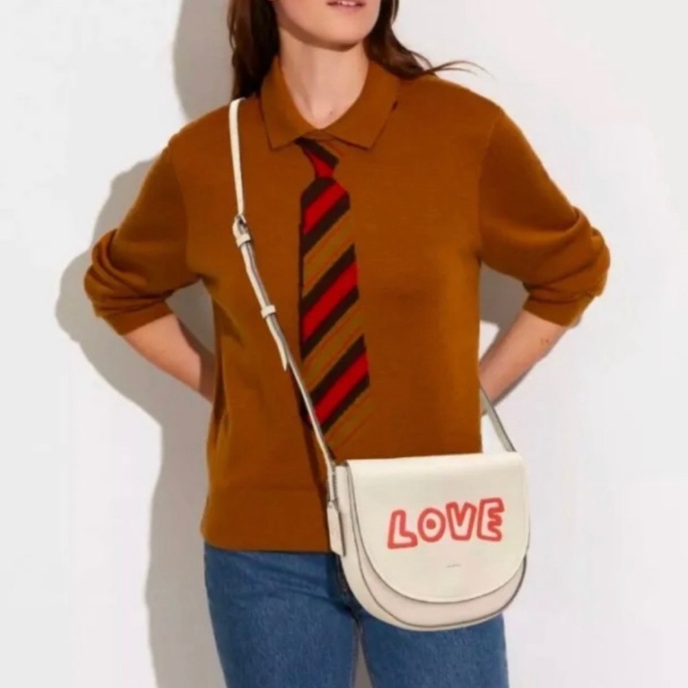 COACH X Keith Haring “Hudson” Grain Leather Crossbody Bag❤️ - Picture 13 of 13